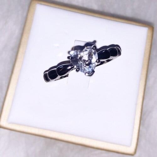 Black Gold Heart Shaped Zircon Ring Personality Simple Female Fashion Birthday Gift Factory Wholesale