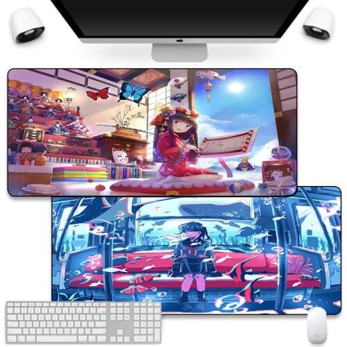 Anime Sexy Girl XXL Mouse Pad Comtuper DeskMat Large Mousepad Carpet Gaming Accessoroes Laptop Gamer Keyboard Waterproof MausMat