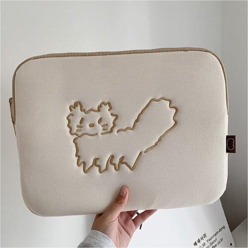 Cute Laptop Case Bags Soft Mini Laptop Bag 15 13 11 10.5 9.7inch Travel Business Mac Case Kawaii Girls Handbag Pouch WY185