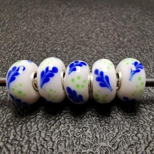 Fashion Women Charm Beads Fits Original European Bracelets Bangles Handmade Rose Charm Beads Silver 925 Jewelry Chinese Style