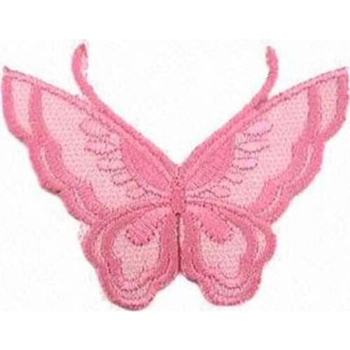 Butterfly Emboridery Patch Fabric Label Maker for Clothing Custom Garment Heat Cut Broder and Iron On Back Customized MOQ50pcs