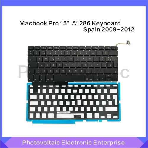 New Spain Spanish Keyboard With Backlight For Macbook Pro 15" A1286 2009 2010 2011 2012