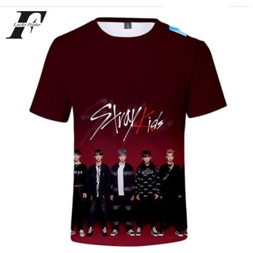 New harajuku Stray Kids 3D Print t Shirts For Women Tee Shirt Femme Camiseta Feminina Tshirt Female TShirts Tops Streetwear