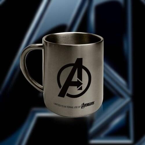 New Arrival Superhero Movie Logo 300ml Double Wall 304 Stainless Steel Cup Coffee Milk Tea Water Travel Mug for Outdoor Drinking