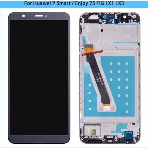 New 5.65“ For Huawei P Smart LCD Display Touch Screen Digitizer Assembly For Huawei Enjoy 7S FIG LX1 LX3 LCD Screen With Frame