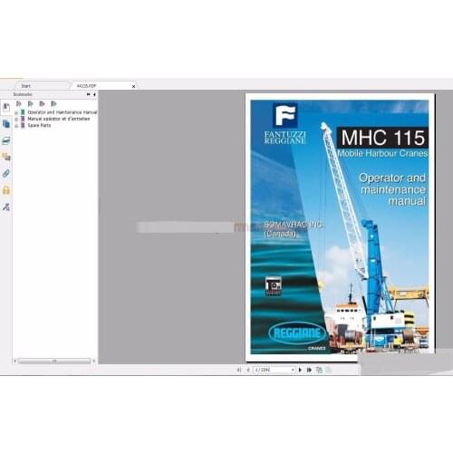 Fantuzzi Harbnour Cranes Operator, Maintenance Manual, Hydraulic and Electrical Schematic