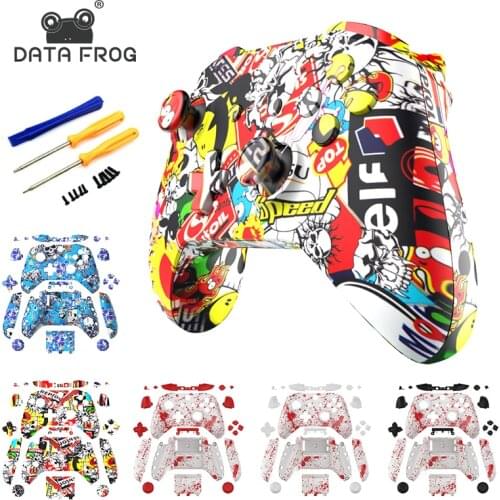 Full Repair Shell For Xbox One Slim Case With Buttons Mod Kit Matte Controller Custom Blood Splatter Cover Housing For Xbox One