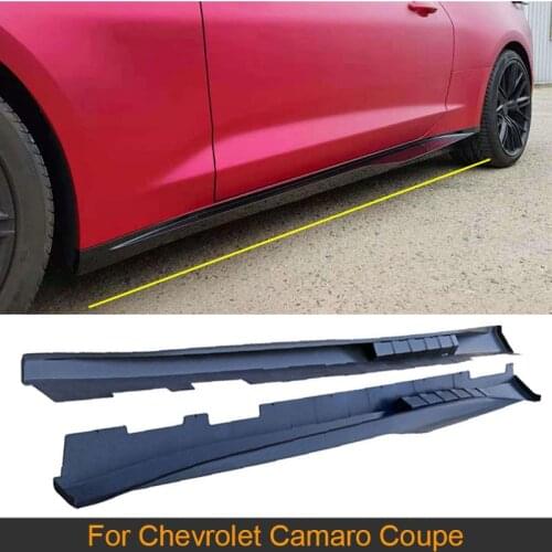 Side Skirt For Chevrolet Camaro 2017 Coupe 2 Door Side Bumper Lip PP material Car bodykit