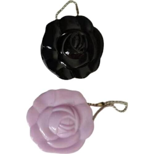 Rose Flower Lip Balm Box DIY Cosmetic Packaging Container Empty Plastic Eyeshadow Pressed Powder Case with Mirror/Pan 50pieces