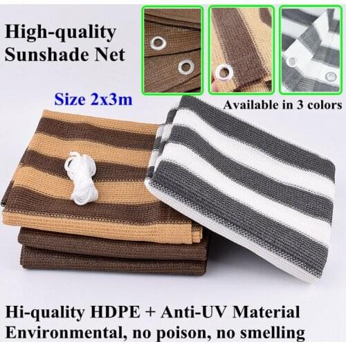 SgooHan 2x3m HDPE Anti-UV Sunshade Net Swimming Pool Cover Sun Shading Net Home Garden Succulent Plant Shade Sail Outdoor Awning
