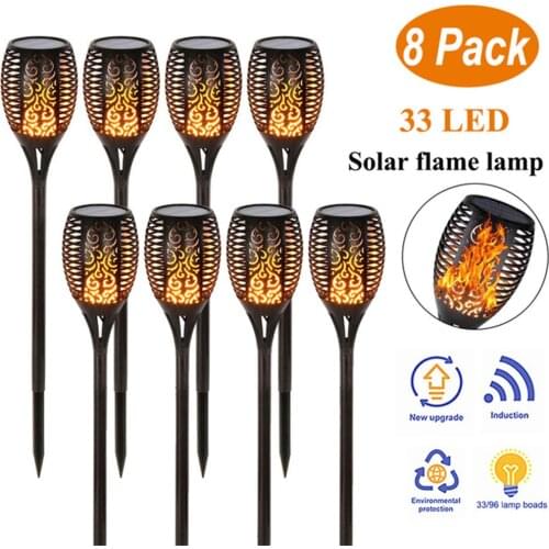 Solar Flame Torch LED Light Flickering Waterproof Garden Lamp Decoration Landscape Lawn Lamp Path Lighting Outdoor Spotlight
