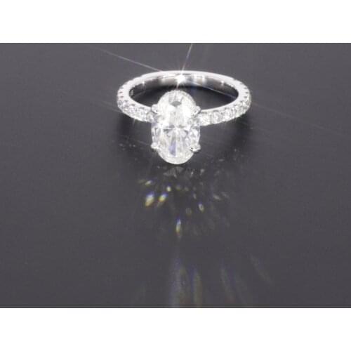 Starszuan Jewel 14K DEF oval cut 8*10mm 3ct moissanite test positive VVS fancy engagement ring for woman