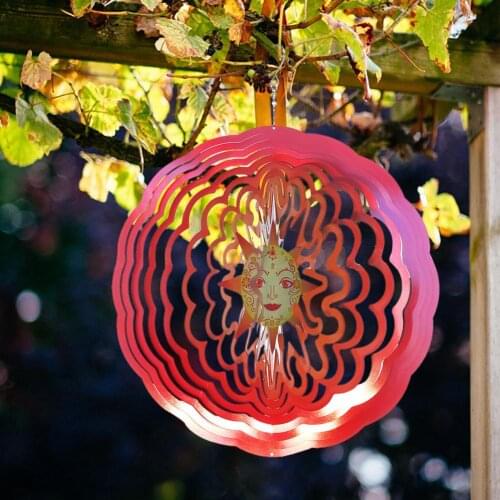 Stereo Rotating Metal Wind Spinner Hanging Stainless Steel Wind Chimes Home Garden Yard Wind Hangers Outdoor Decoration
