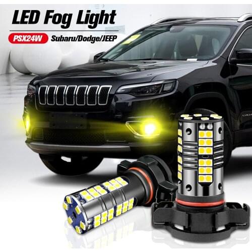 2pcs LED Fog Light Blub PSX24W 2504 Lamp For Subaru BRZ XV JEEP Cherokee Wrangler JK Patriot Dodge Journey Grand Caravan Caliber