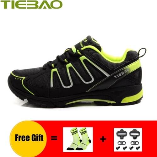 TIEBAO Leisure Cycling Shoes Breathable Men Women Mountain Bike Sneakers Outdoor Sport Self-locking Riding Bicycle Mtb Shoes