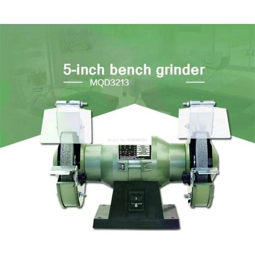 MQD3213 Multi-function Bench Grinder Electric Knife Sharpener 5-inch Small Polishing Grinding Wheel Machine 220V 120W 3000r/min