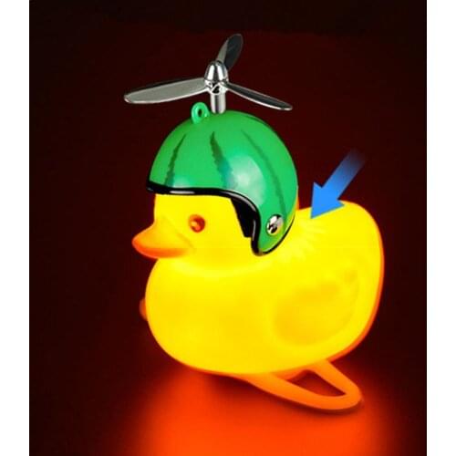 Bicycle Standing Duck Lights Bell Helmet Small Yellow Duck MTB Road Bike Motor Riding Duck Bicycle Bike Accessories