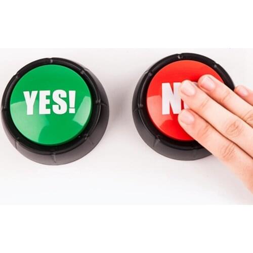 1 Set YES and NO or Sorry and Maybe Sound Button Event Party Tools Holiday Decorations Answer Buzzers