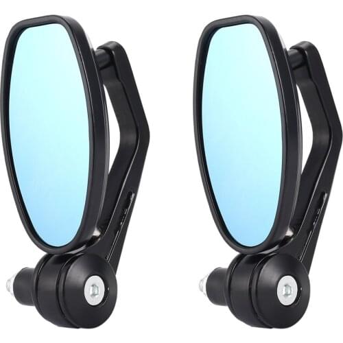 1Pair Motorcycle 7/8" Handle Bar End Rearview Side Mirrors