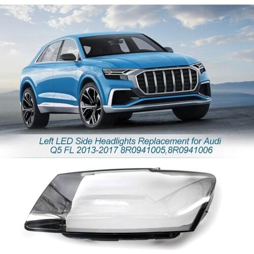1Pair LED Side Headlights Cover Car Accessories for Audi Q5 FL 2013-2017 8R0941005,8R0941006,8R0941753,8R0941754