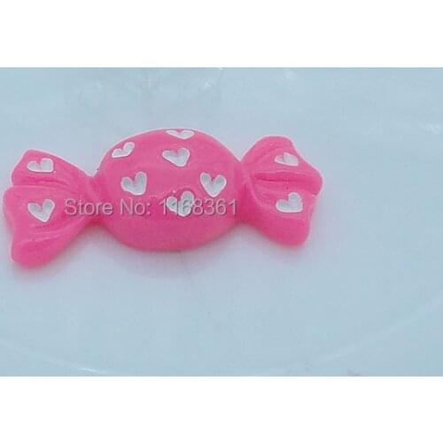 1pcs/lot resin flat back hot pink love candy 24mm simulation of food Cabochon Scrapbook DIY phone decoration B303-11