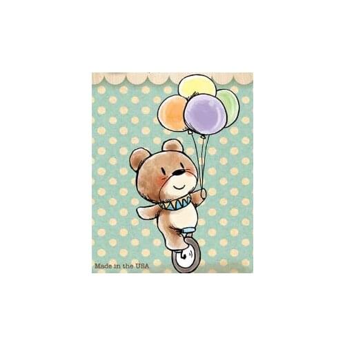 10*6 Pretty bear balloon rubber stamp Transparent Clear Stamps Silicone Seals for DIY scrapbooking photo album Card Making