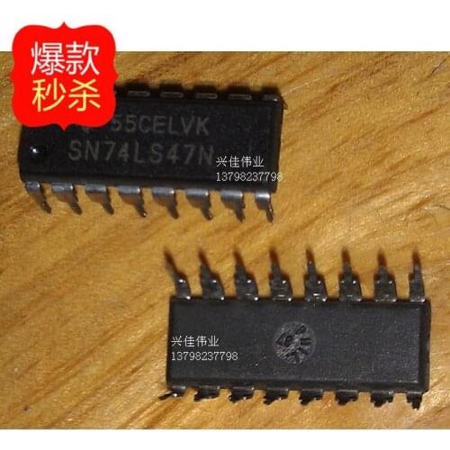 10PCS The new display driver SN74LS47N DIP16 package compatible HD74LS47P