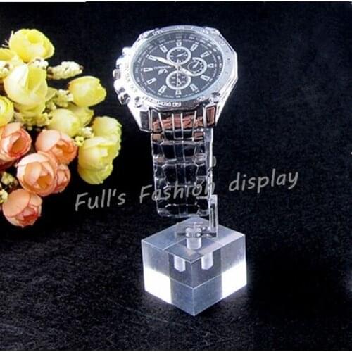 100pcs wholesale best sale high quality clear crystal acrylic watch show holder jewelry bracelet watch display stand rack