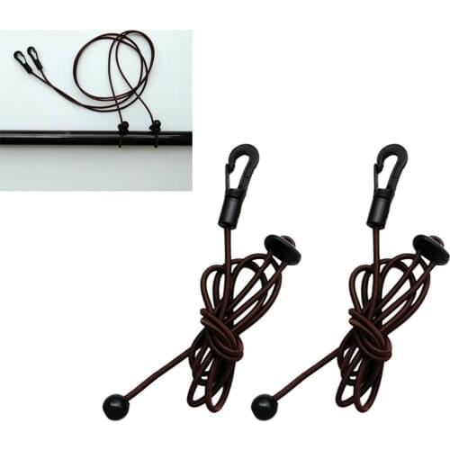 2 Pieces 1.2m 4mm Elastic Kayak Paddle Leash Fishing Rod Pole Lanyard