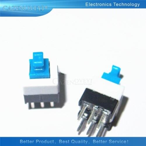 20pcs/lot 8X8 8*8 mm 6Pin Push Tactile Switch Self lock /Off button Latching switch Wholesale Electronic
