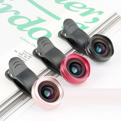 3 In1 Fish Eye+ Wide Angle + Macro Camera Clip-on Lens for Phone Smartphone Camera Telescoping Lens