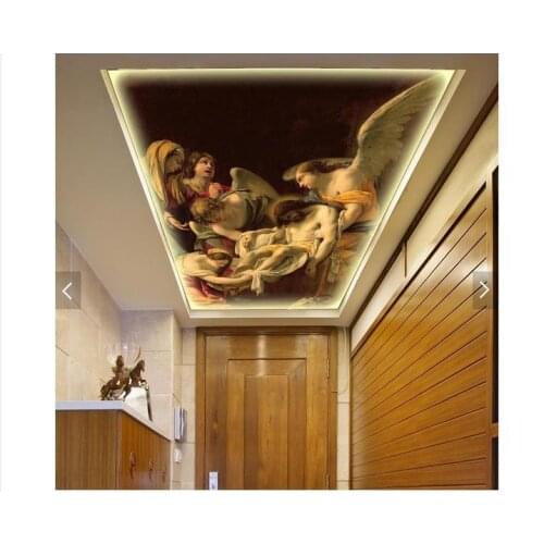 3d photo wallpaper custom 3d ceiling wallpaper murals European religious figures frescoes ceiling wall 3d living room wallpaper
