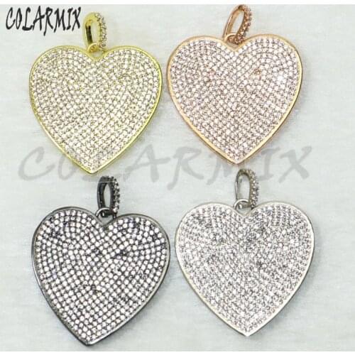 4Pcs Mix color Heart shape pendant Fashion jewelry pendant gift for lady fashion jewelry pendant Necklace style jewelry 50163