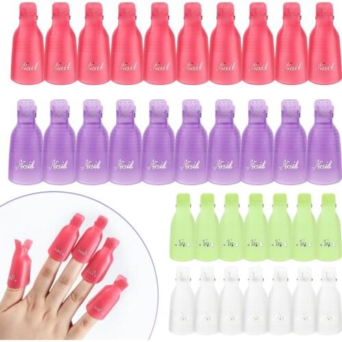 5/10PCS Plastic Nail Art Soak Off Cap Clips UV Gel Polish Remover Wrap Tool Fluid for Removal of Varnish Manicure Tools