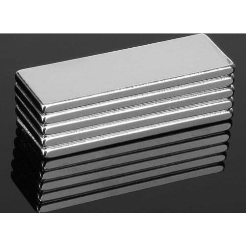 5Pcs 30x10x2mm Rare Earth N35 Rectangle Plate Sheet Super Strong NdFeB Magnets Fridge Crafts For Acoustic Field Electronics