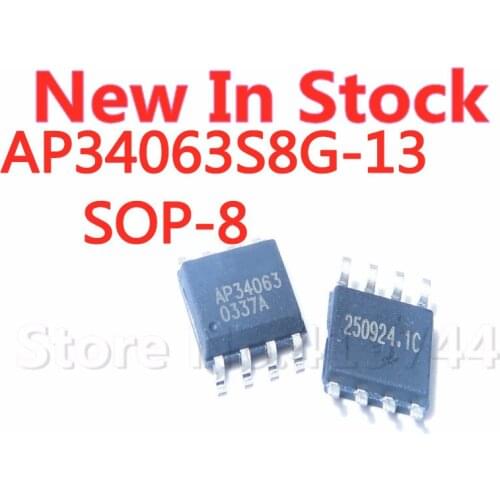 5PCS/LOT AP34063 AP34063S8G-13 SOP-8 1.6A/40V DC-DC New In Stock Quality 100