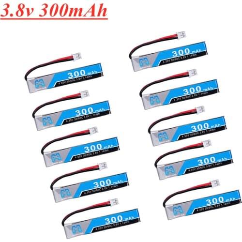 1S 300mAh 3.8V 30C/60C 4.35V HV Lipo battery PH2.0 Plug for UK65 US65 Mobula7 Snapper 65S Drone