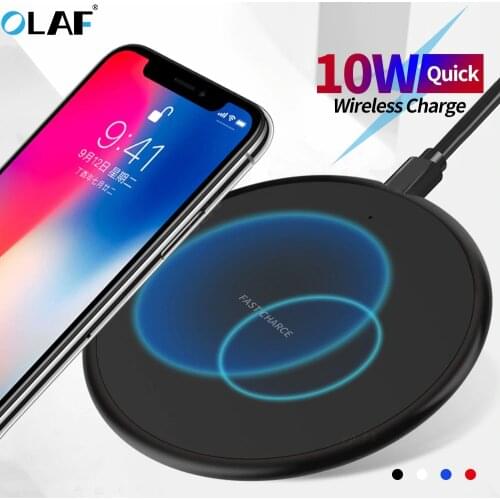 10W Fast Wireless Charger For iphone 11 8 Plus Qi Wireless Charging Pad For Samsung S10 Huawei P30 Pro Phone Charger Adapter