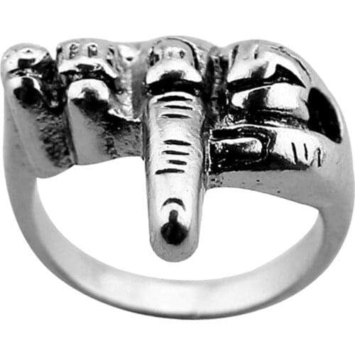 BLUELANS Funny Gothic Middle Finger Up Rings Punk Biker Motorcyclist Men Metal Ring Fashion Jewelry US6-12edelstahl schmuck rin