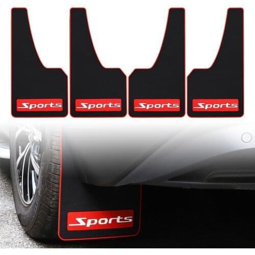 4Pcs Black Car Sports Fender Mud Flaps Mudguards Splash Guards Universal For All Cars Trucks SUVs / Crossover Vehicles