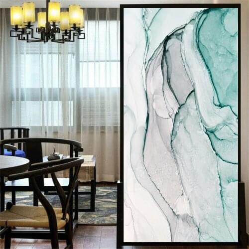 Decorative Windows Film Privacy Abstract Painting Stained Glass Window Stickers No Glue Static Cling Frosted Window Cling Tint