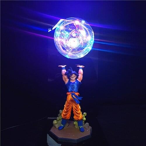 Anime Dragon Ball Son Goku Model Action Figures Beads Night Light Emitting Creative Hand Made Toy Gifts Desktop Ornaments Toys