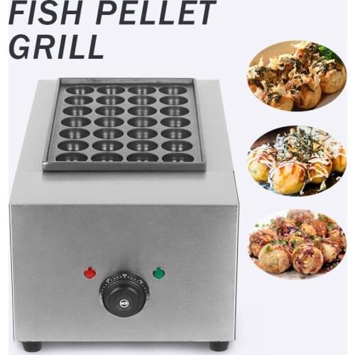 Electric Fish Pellet Machine Octopus Ball Non Stick Furnace Grill Japanese Takoyaki Pan Commercial Roast Kitchen Cooking