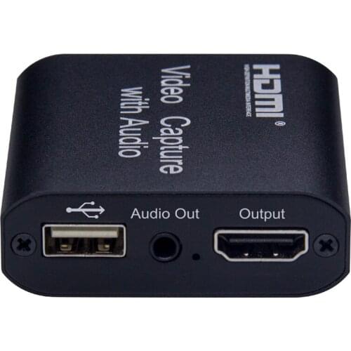 HDMI Video Capture Card Device USB 2.0 4K 1080P Loop Out Audio Capture Card Live Streaming Recording for PC PS4 HD Game Capture