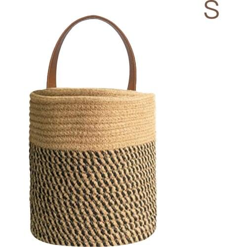Cotton Hanging Rope Wall Basket Baskets Artificial Flower White Pure Handmade Belt Single Plant Chlorophytum