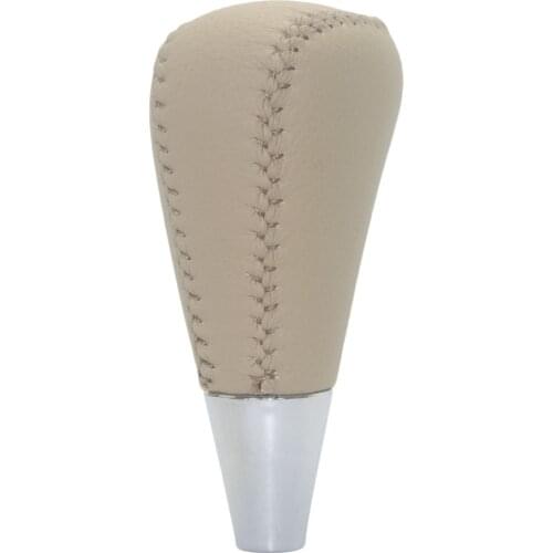 Tan Leather Stitch Shift Knob for Toyota Corolla Camry Rav4 Solara Tundra Estima Land Cruiser 4Runner Hiace Lexus ES LS GS RX IS