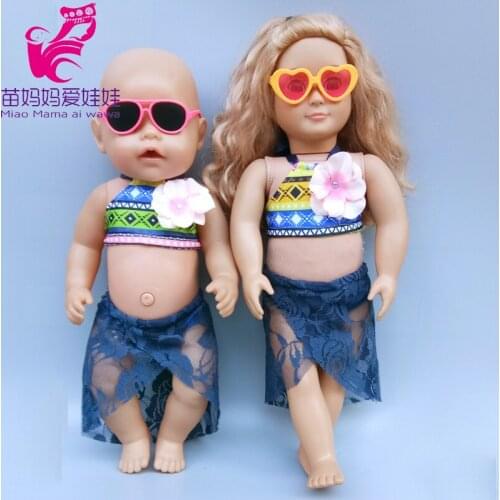 45 cm baby doll swimming clothes beach dress 18 inch american og girl doll summer bikini