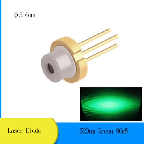 520nm Green 80mW D5.6mm Laser Diode