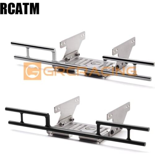 Metal Rear Avoid Collision Bumper with Guard Plate for 1/10 RC Crawler Car TRX6 G63 TRX4 G500