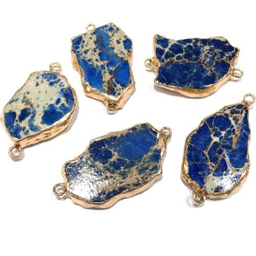 Natural Agates Pendants Charms Connector Pendant for Jewelry Making DIY Accessories Fit Necklaces Size35x45-40x50mm